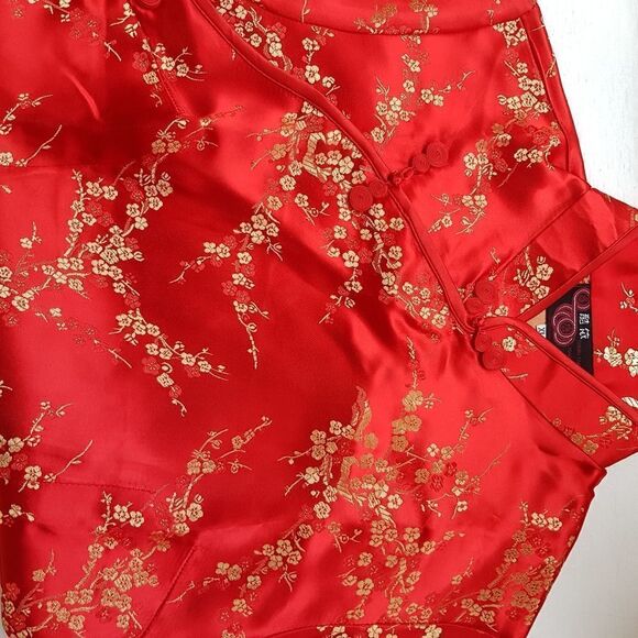 Traditional Chinese Red/Gold Women's Button-up Blouse  Small/Medium Authentic - Picture 13 of 16